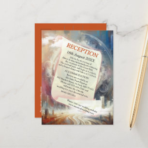 Metafysische tijdloze Spirituele fantasiethema's Aankondigingskaart