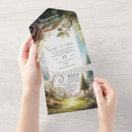 Metafysische tijdloze Spirituele fantasiethema's All In One Uitnodiging