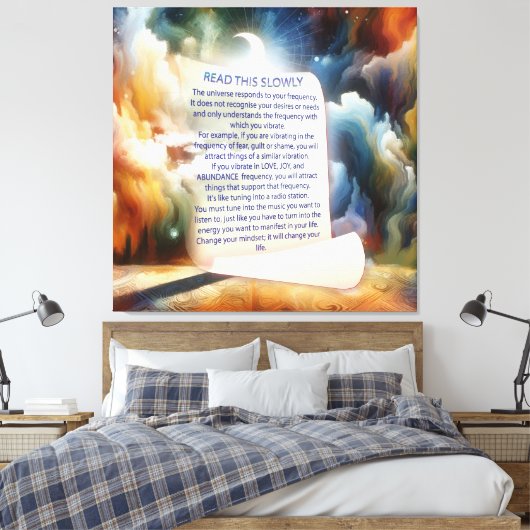 Metafysische tijdloze Spirituele fantasiethema's Canvas Afdruk (Insitu (Slaapkamer))