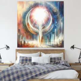 Metafysische tijdloze Spirituele fantasiethema's Canvas Afdruk