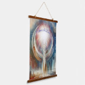 Metafysische tijdloze Spirituele fantasiethema's Hangend Wandkleed (Gebogen)