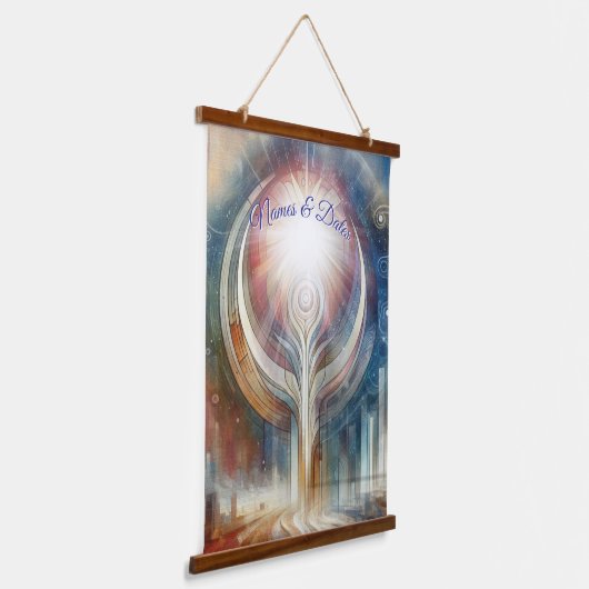 Metafysische tijdloze Spirituele fantasiethema's Hangend Wandkleed (Gebogen)