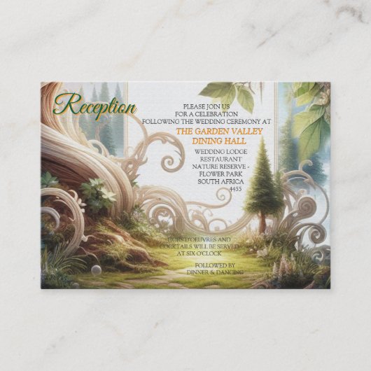 Metafysische tijdloze Spirituele fantasiethema's Informatiekaartje (Voorkant)