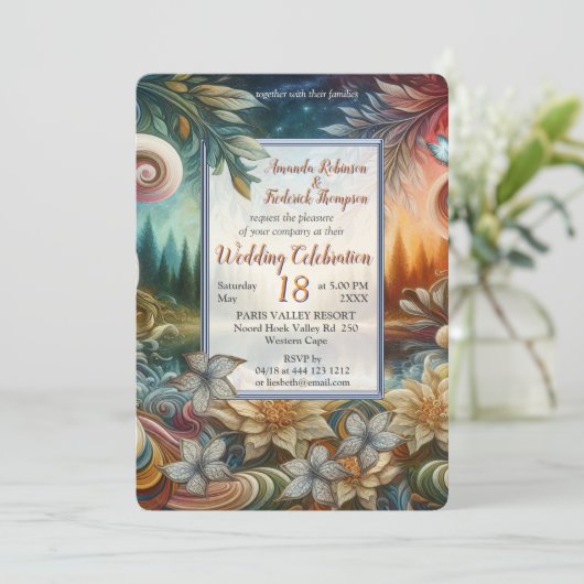 Metafysische tijdloze Spirituele fantasiethema's Kaart (Staand voorkant)