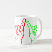 Metal 3 Colour Horn Mok (Voorkant rechts)