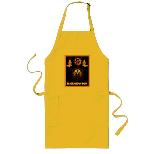Metal Adverteren teken voor Black Widow Rum Lang Schort (Voorkant)