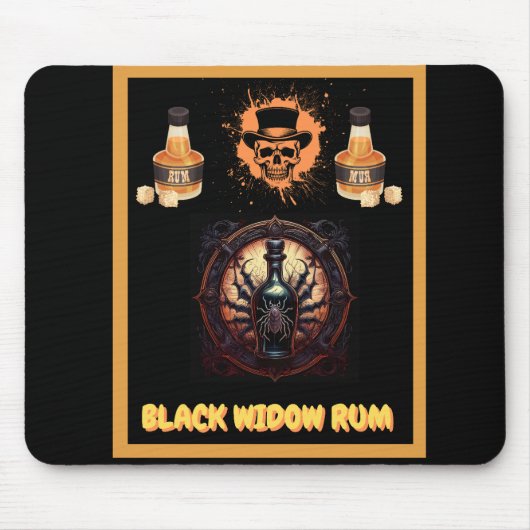 Metal Adverteren teken voor Black Widow Rum Muismat (Voorkant)