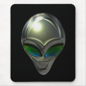 Metal Alien Head 02 Mousepad Muismat (Voorkant)