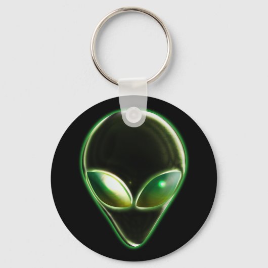 Metal Alien Head 04 Sleutelhanger (Voorkant)