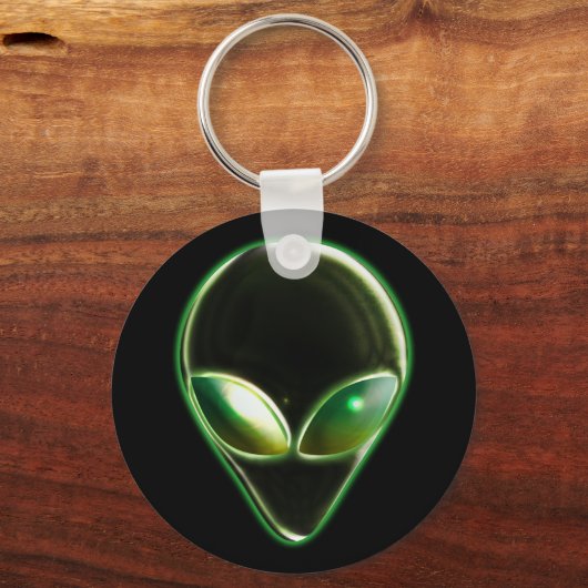 Metal Alien Head 04 Sleutelhanger (Voorkant)