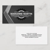 Metal Aluminium Silver | zaag industriële geometri Visitekaartje (Voorkant / Achterkant)