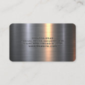 Metal Aluminum Silver | Golfer Swinging Visitekaartje (Achterkant)