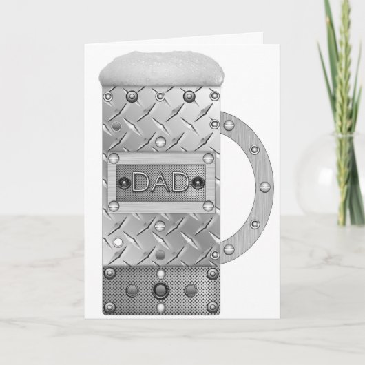 Metal and Steel Dad Beer Kaart (Voorkant)
