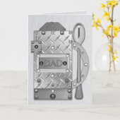 Metal and Steel Dad Drank Kaart (Gele Bloem)