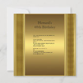 Metal Antiek Gold Book Mannen 60th Birthday Man Kaart (Achterkant)