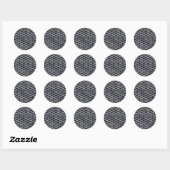 Metal Armor Plates Ronde Sticker (Vel)