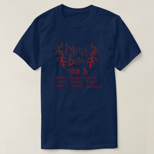 Metal band tour t-shirt (Design voorkant)