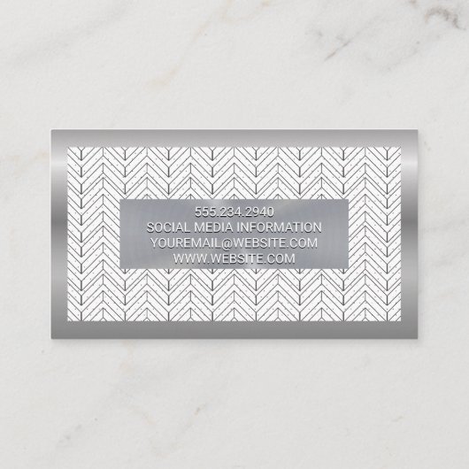 Metal Banner | Boho Pattern Visitekaartje (Achterkant)