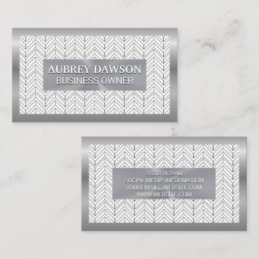 Metal Banner | Boho Pattern Visitekaartje (Voorkant / Achterkant)