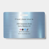 METAL Bedrijfslogo ID Werknemer Badge (Achterkant)