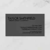 Metal Black Modern Professional Visitekaartje (Voorkant)