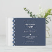 Metal Blue - Bar Mitzvah Uitnodiging (Staand voorkant)