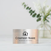 Metal Bold Interieurontwerper voeg Logo toe Visitekaartje (Staand voorkant)