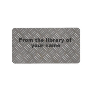 Metal Bord Look Custom Name Book Bord Label