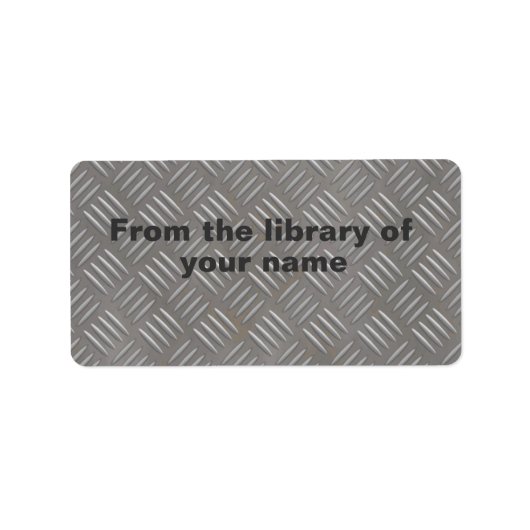 Metal Bord Look Custom Name Book Bord Label (Voorkant)