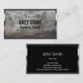 Metal Border Gray Stone Funeral Home Visitekaartje (Voorkant / Achterkant)