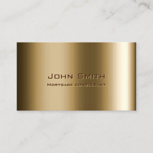 Metal Bronze Mortgage Agent Professional Visitekaartje