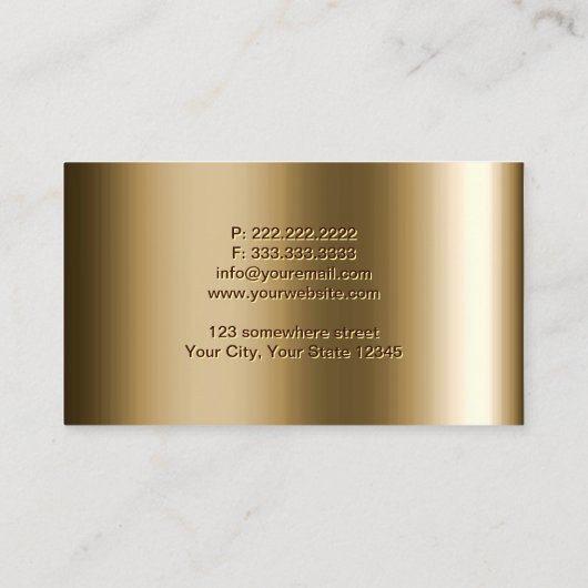 Metal Bronze Visitekaartje (Achterkant)