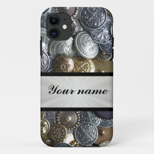 Metal Button Collection Case-Mate iPhone Case (Achterkant)