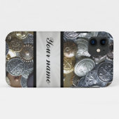 Metal Button Collection Case-Mate iPhone Case (Achterkant (horizontaal))