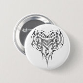 Metal Celtic Heart Knot Ronde Button 5,7 Cm (Voorkant /achterkant)