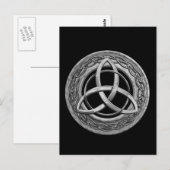 Metal Celtic Trinity Knot Briefkaart (Voorkant / Achterkant)