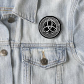 Metal Celtic Trinity Knot Ronde Button 5,7 Cm (In situ)