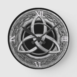 Metal Celtic Trinity Knot Ronde Klok