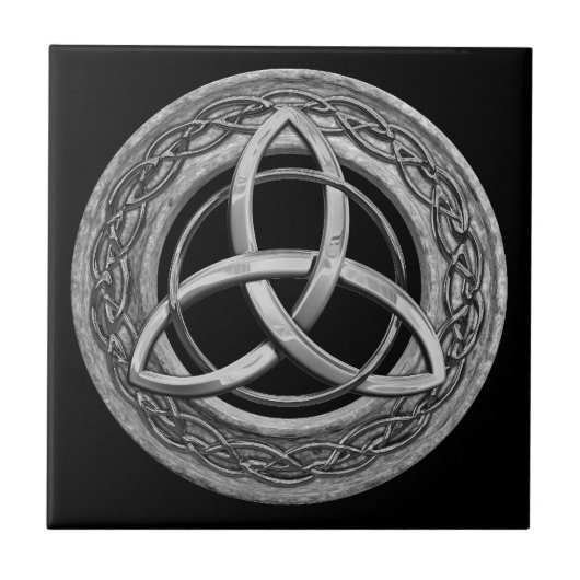 Metal Celtic Trinity Knot Tegeltje (Voorkant)