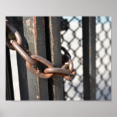 Metal Chain Link Fence Originele NYC Foto Poster (Voorkant)