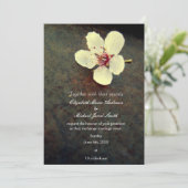 Metal Cherry Blossom Wedding Invitation Kaart (Staand voorkant)