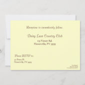 Metal Cherry Blossom Wedding Invitation Kaart (Achterkant)