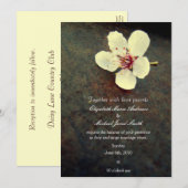 Metal Cherry Blossom Wedding Invitation Kaart (Voorkant / Achterkant)
