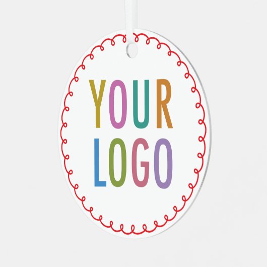 Metal Christmas Ornament Custom Logo Gepersonalise (Voorkant links)