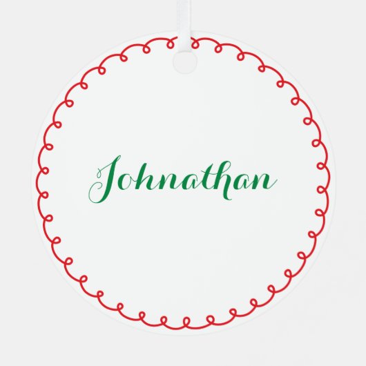 Metal Christmas Ornament Custom Logo Gepersonalise (Achterkant)