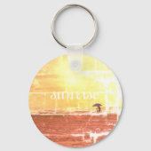 Metal Circle Sleutelhanger, 2" zonsopgang Sleutelhanger (Achterkant)