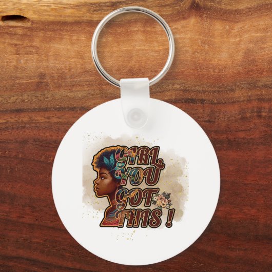 Metal Circle Sleutelhanger - Meisje, je hebt dit! (Voorkant)