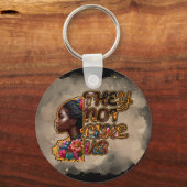 Metal Circle Sleutelhanger - ze houden niet van on (Voorkant)