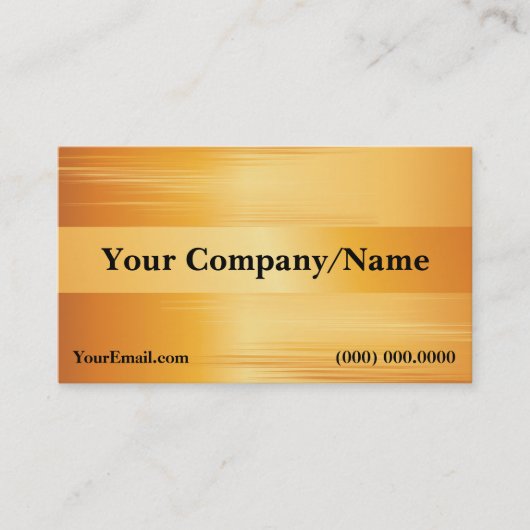 Metal Classy Business Card Template Simple Visitekaartje (Voorkant)