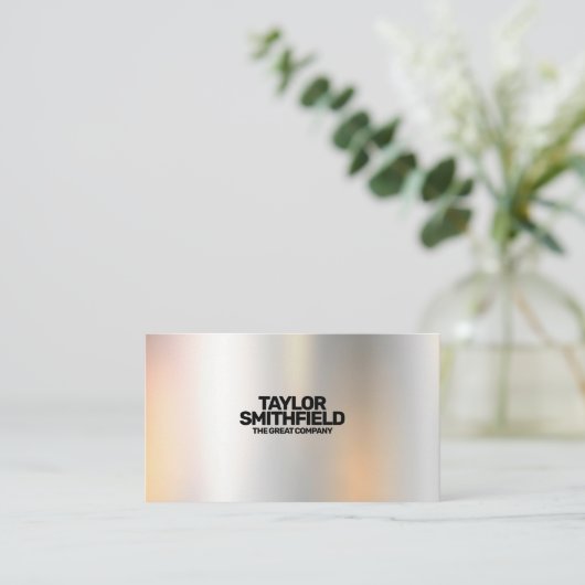 Metal Color Shift Trendy Modern Visitekaartje (Staand voorkant)
